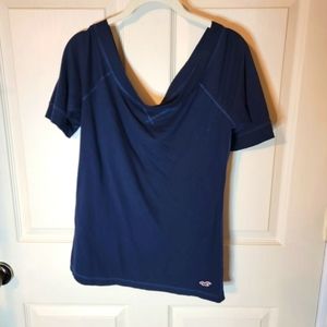 Hollister Blue Off The Shoulder Top Medium Vintage Y2K NWOT!